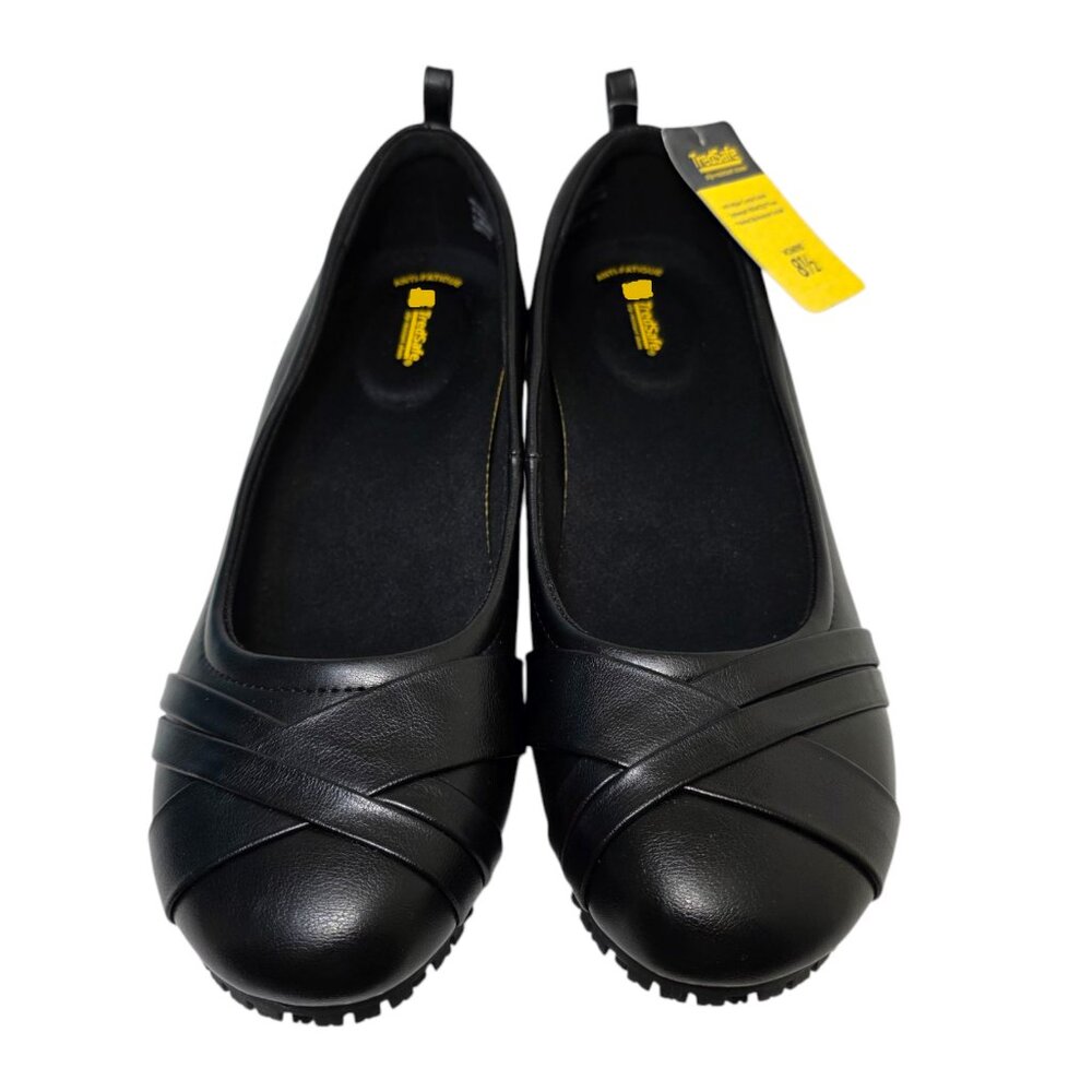 Tredsafe Women's Lightweight Slip-On Black Shoes 6.5 Oil & Slip Resistant Moulin